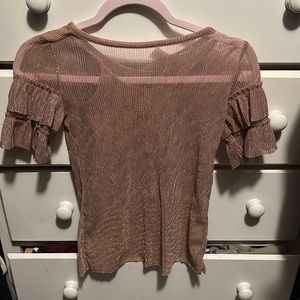 Gold girls sheer dress